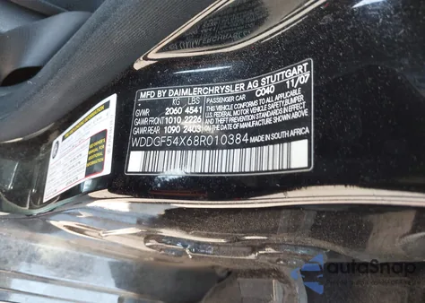 2008 Mercedes-Benz C 300 Luxury/Sport z USA, uszkodzony, nr VIN WDDGF54X68R010384